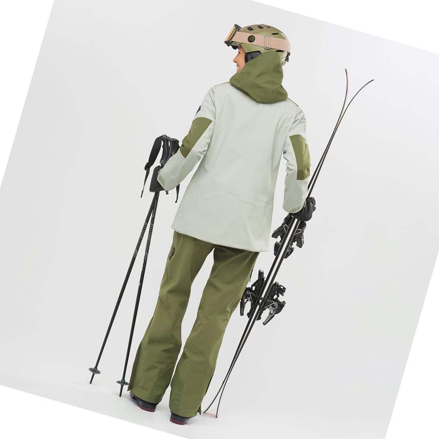 Salomon STANCE 3L BIB Sínadrág Női Olivazöld | HU 3291DFM